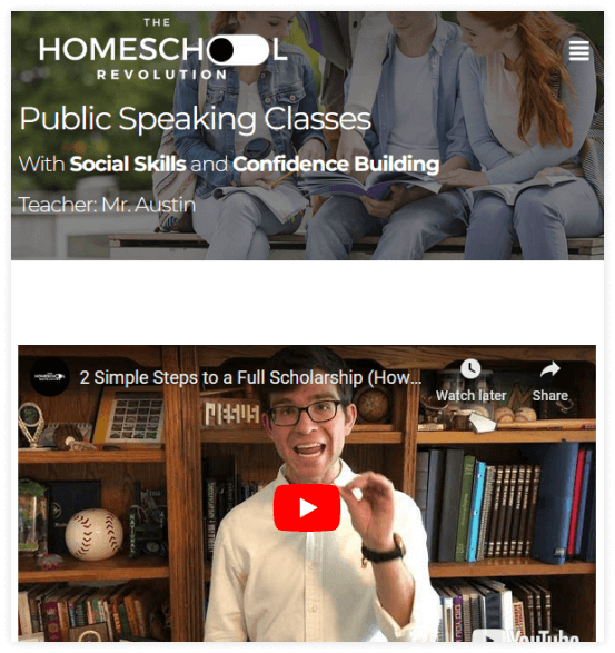 Home School Revolution Public speaking classes